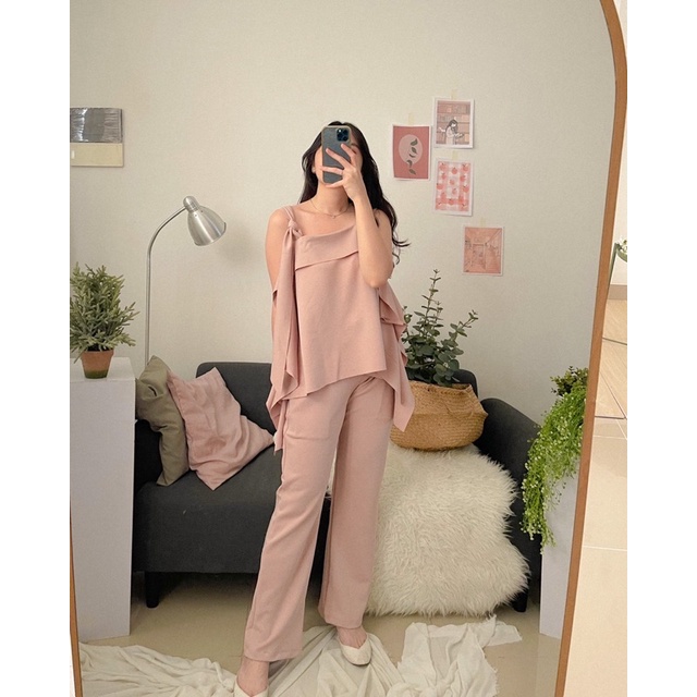 KANON - Ichigo Flowing Top - Blouse Tanktop bahan scuba korean look