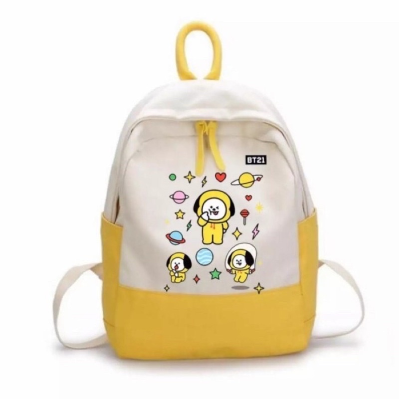 TAS RANSEL ANAK SEKOLAH BT21 MOTIF EMOTIC BUNNY MUAT LAPTOP