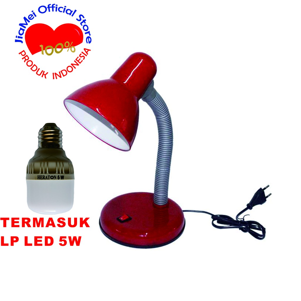 LAMPU MEJA BELAJAR/ LAMPU BACA JM-203S + LAMPU LED 5WATT JIAMEI