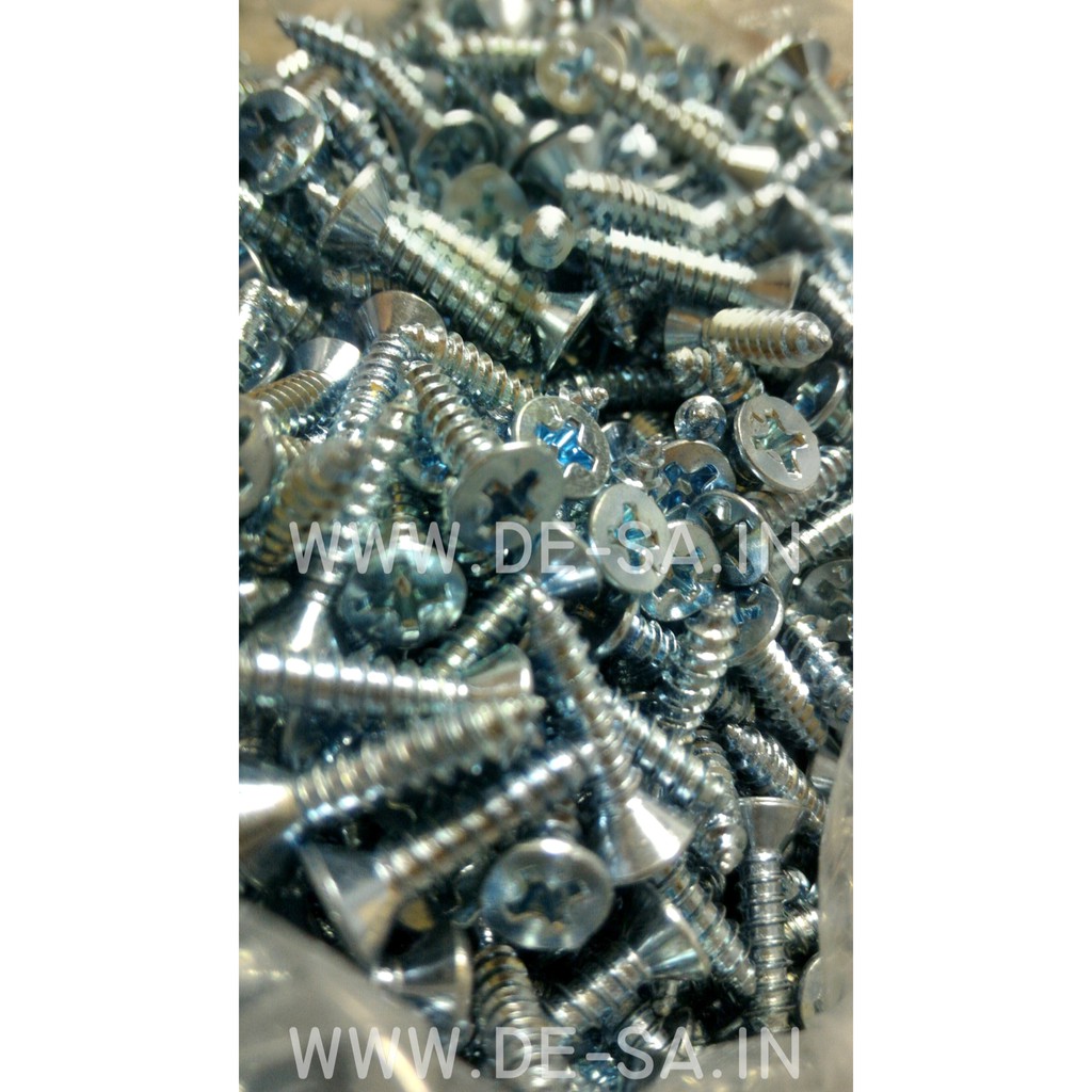 100 x Moon Lion Skrup #6 x 15MM - Self Tapping Flat Head Screw (Skrup Lion #6 X 5/8&quot;)