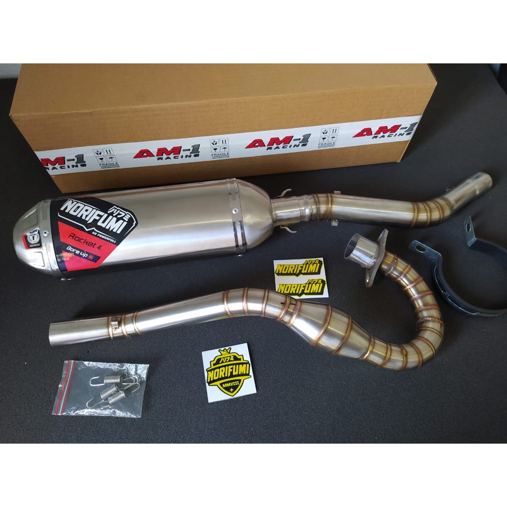 Kenalpot Knalpot Racing Full Cacing Norifumi Rocket Roket 4 Boreup Bore Up Klx150 Se Extreme Klx 150