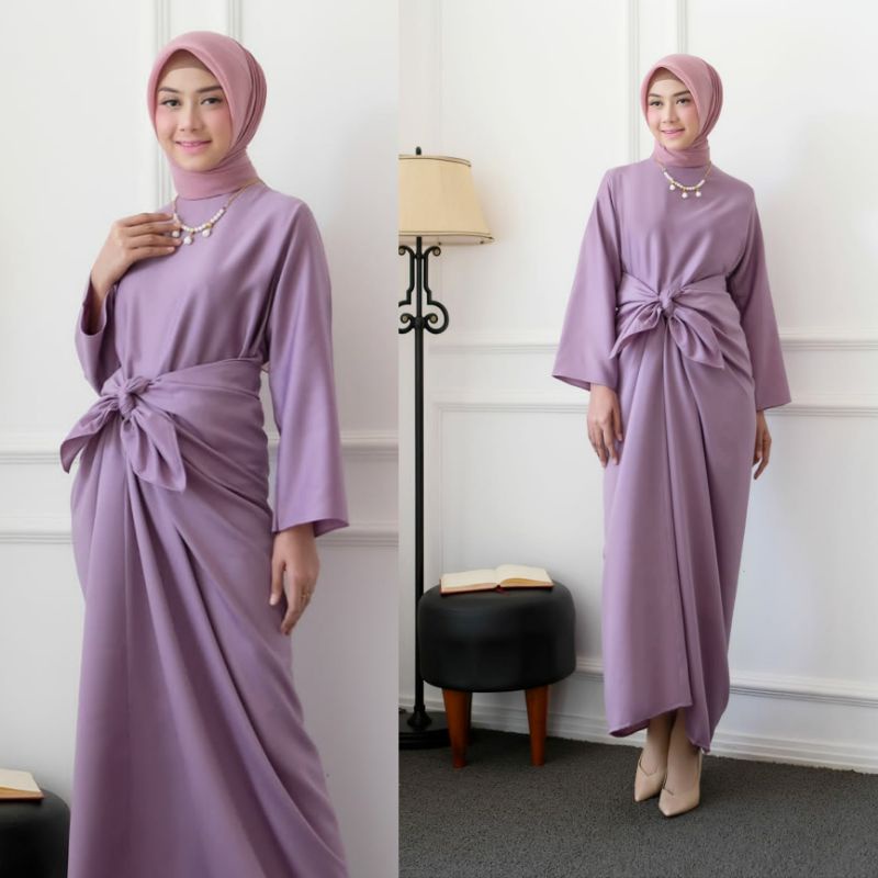 baju gamis kaftan/gamis pesta/kaftan/dress pesta muslimah bahan maxmara velvet