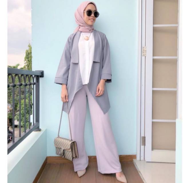 Scuba Kulot Iymelsayshijab / Celana Kulot ISH Silver