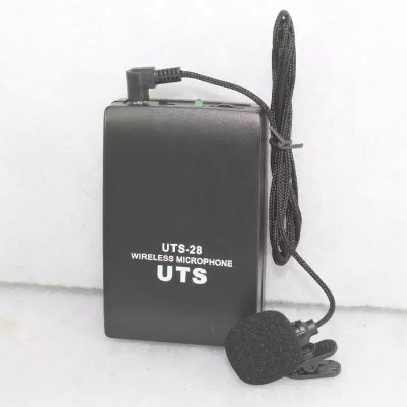 mic wireless UTS 28 clip on jepit + headset mic