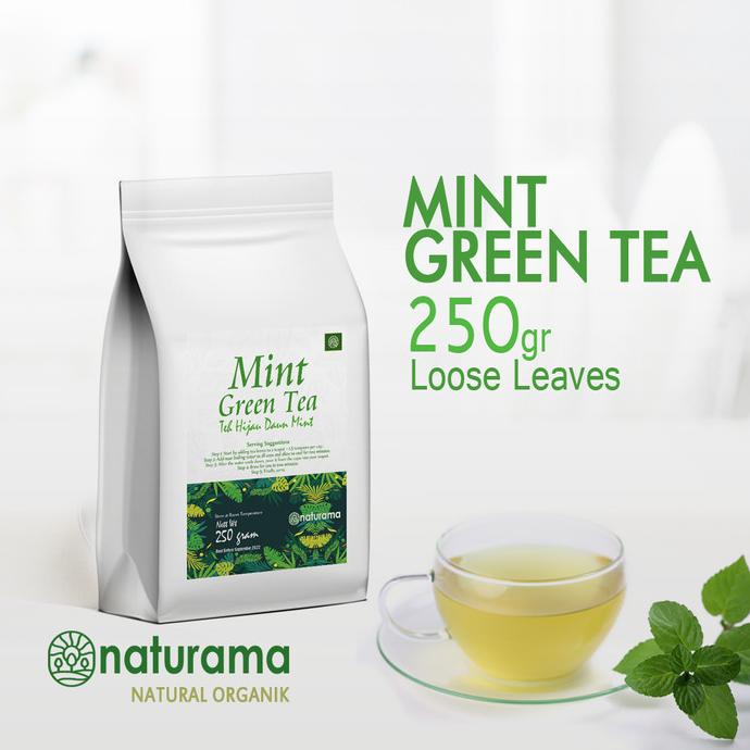 

[COD] Mint Green Tea 250 Gram Naturama Teh hijau daun mint organik [COD]