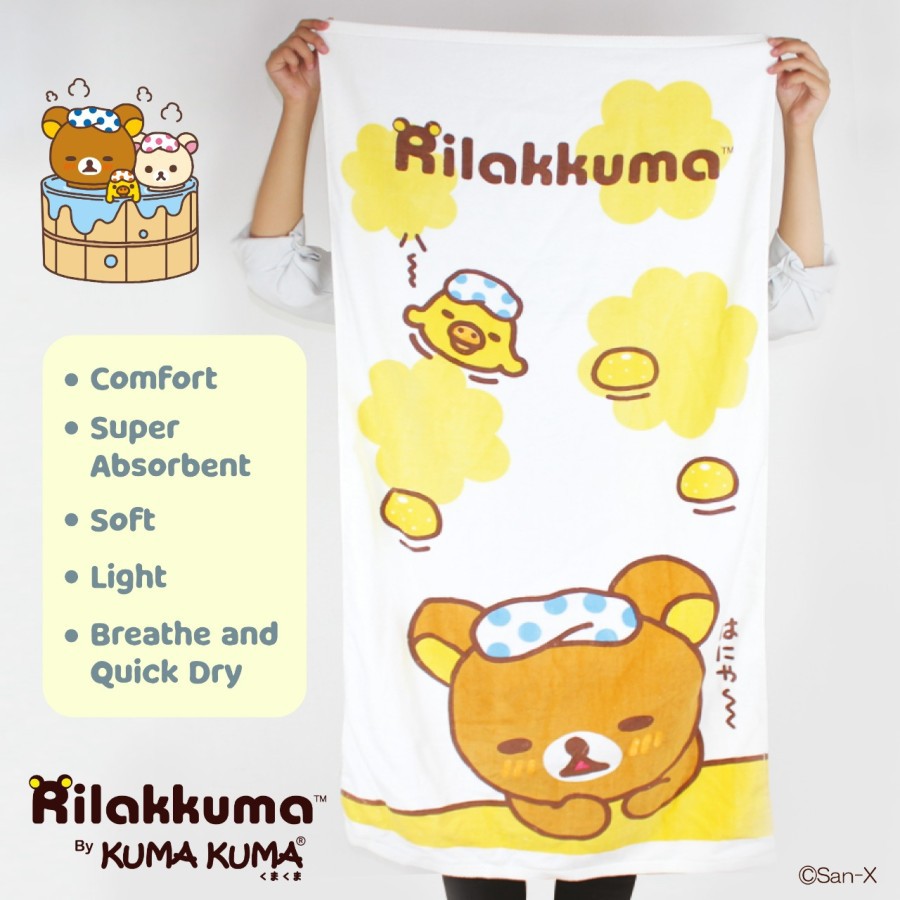 Pure Cotton Towel Rilakkuma by Kuma Kuma