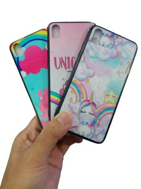 CASE FUZE GLASS UNICORN + IRING LOVE REDMI  7A 8A