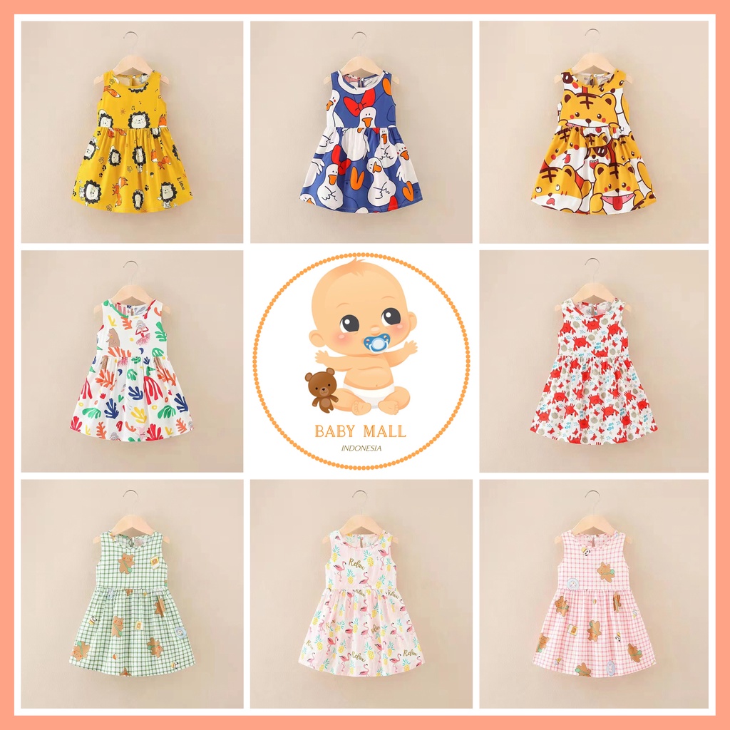 PRINTED KOREAN DRESS Vol.3 Baju Dress Korea Anak Bayi Perempuan