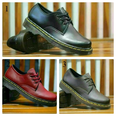 Sepatu Boots Pria Docmart Original Dokmar dm Hitam Fashion Pria Wanita