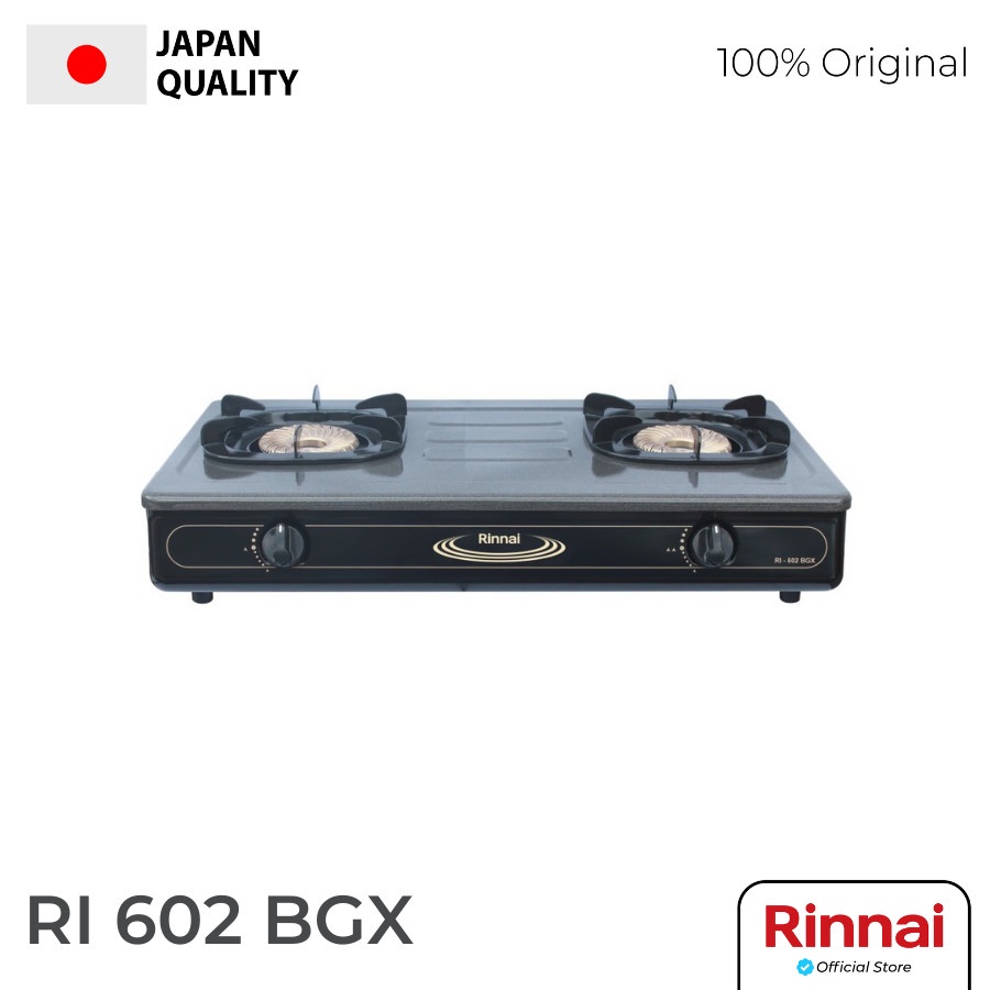 KOMPOR GAS 2 TUNGKU RINNAI RI-602BGX RINAI RI 602 BGX API TURBO