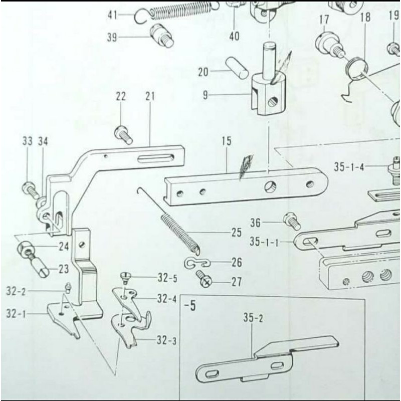 141513-001 Taiwan Brother LH4-B814 Plat Tipis Jepit Benang