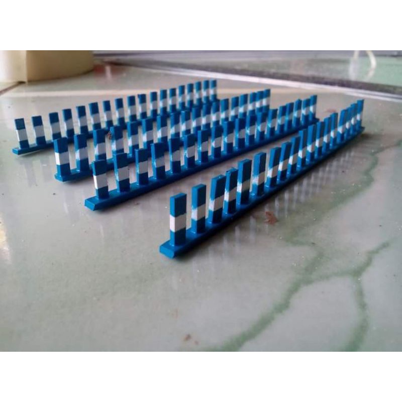 miniatur pagar jalur kereta api scale HO