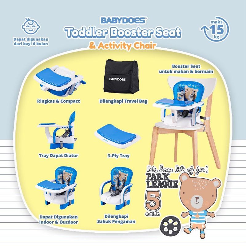 Babydoes Toddler Booster Seat &amp; Activity Chair / Kursi Makan Bayi