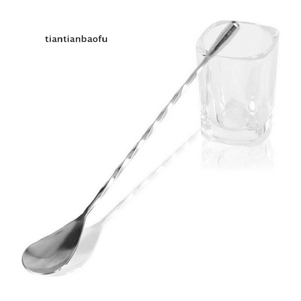 [tiantianbaofu] Stainless Steel Cocktail Mixer Stirrer Bar Puddle Stirring Spoon Ladle Boutique