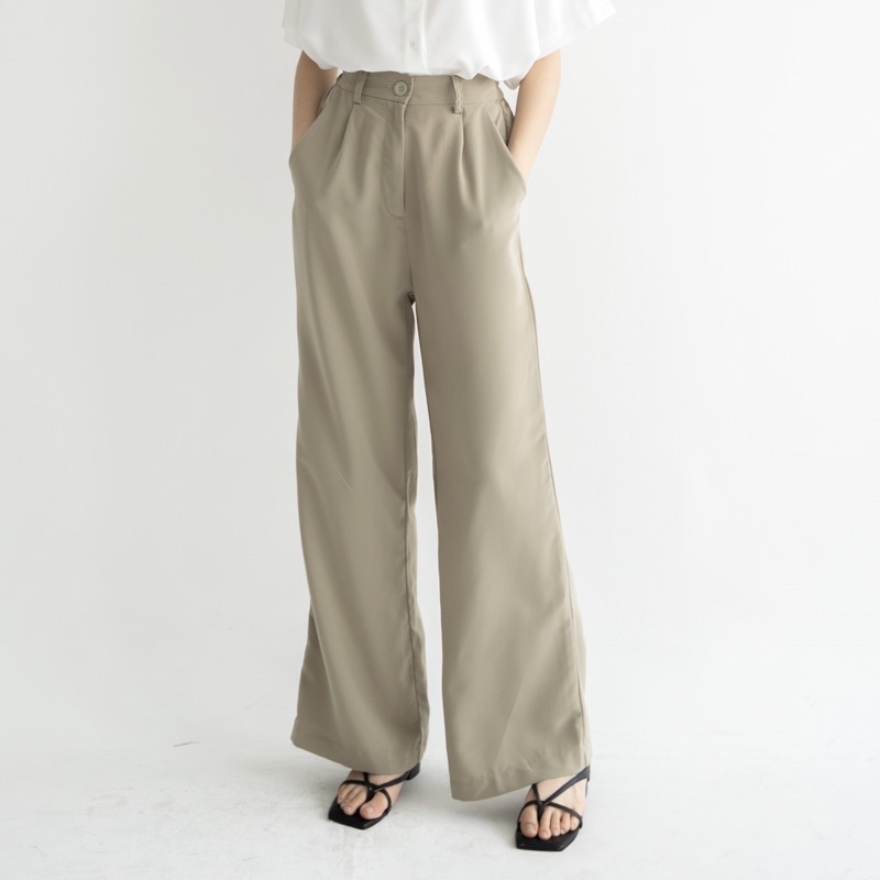 Beige Studio - Kairi Pants / Celana Panjang High Waisted Cullote Wanita