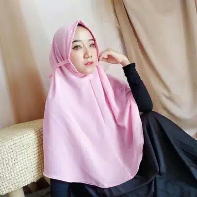 Jilbab Bergo Instan Lipit/Bergo Maryam Lipit Damond Non Pet Tali