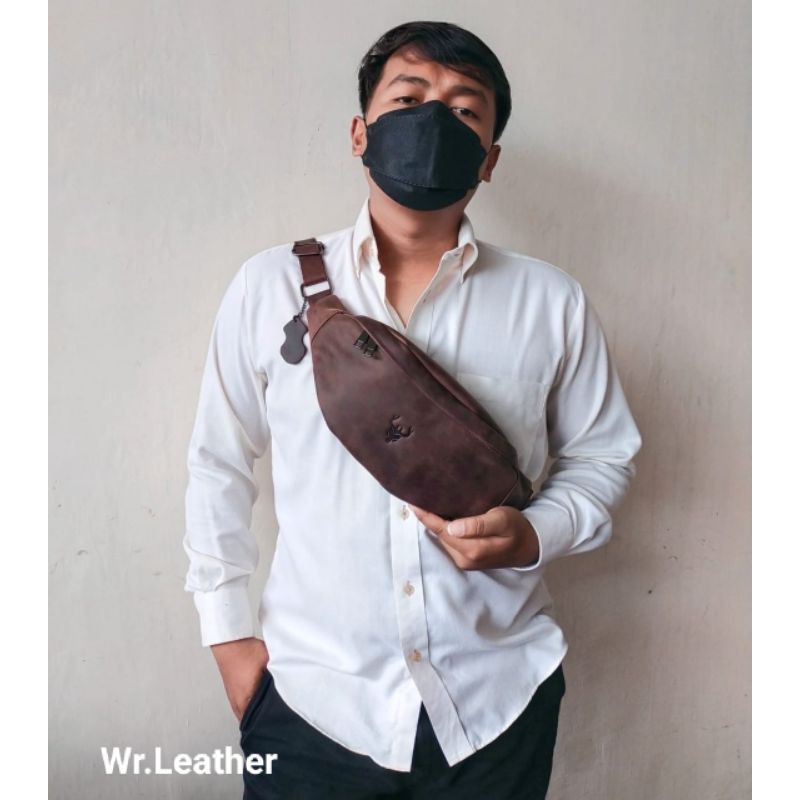 Waistbag New WR.LEATHER Full Kulit Sapi Asli Crazy Horse