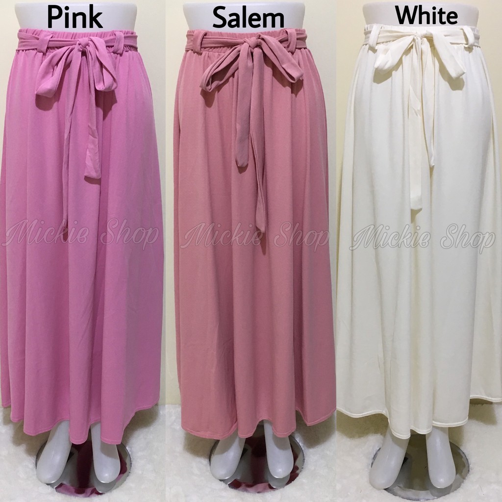 Rok Lebar Polos Payung Premium Import | Maxi Big Size | Flare Skirt Panjang |Mayung Basic Tali Jumbo-3
