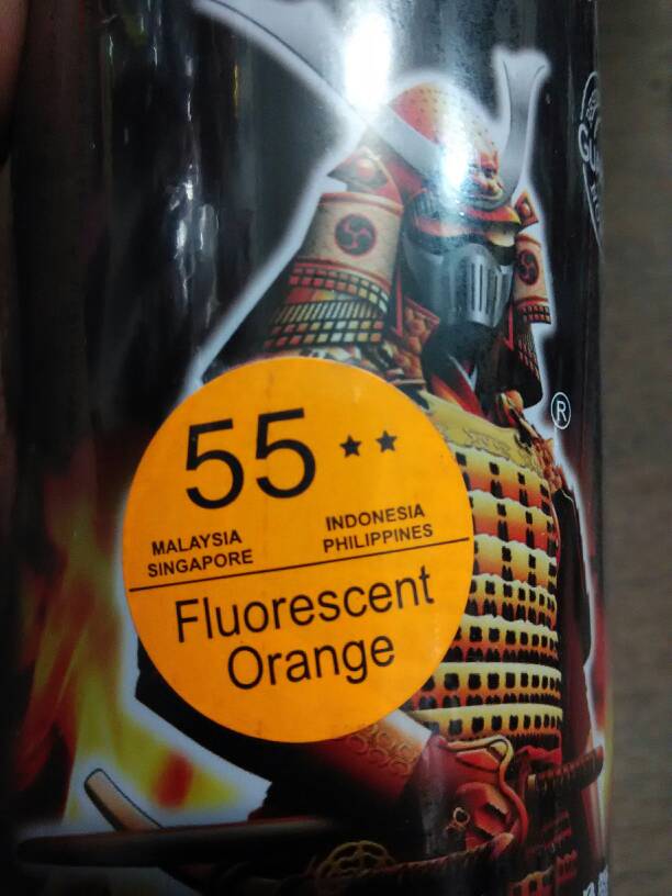 

cat semprot pilox pylox SAMURAI paint flourescent orange 55 **