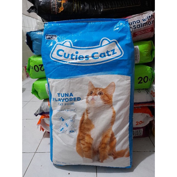 Grab/Gojek Makanan Kucing Cuties Cat 20kg Rasa Tuna