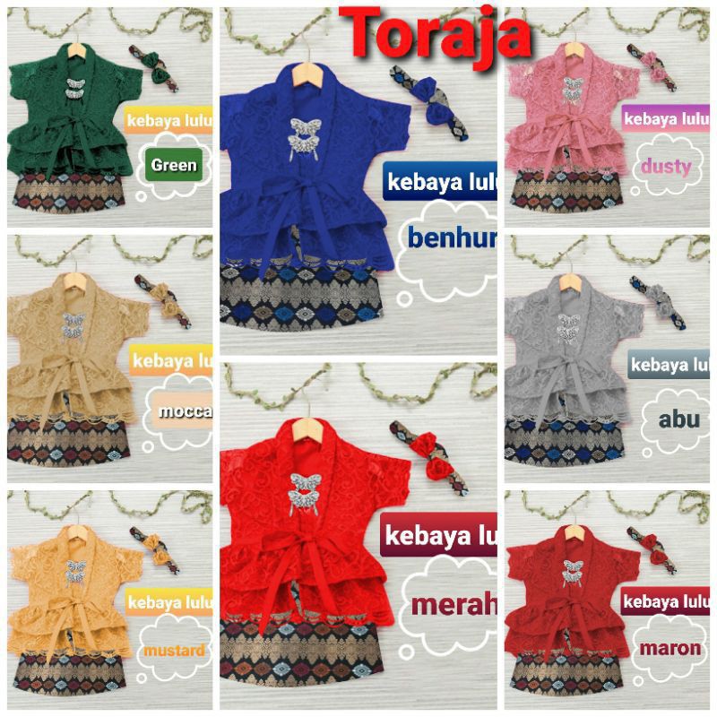 SET kebaya anak Brokat modern kutubaru