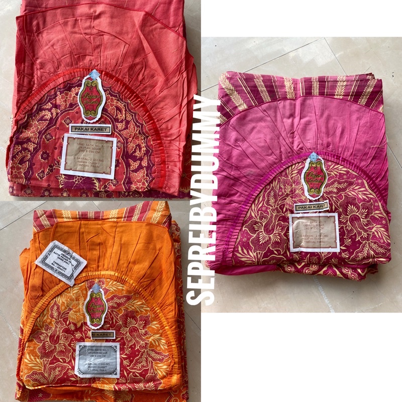 Sprei Batik Pekalongan King 180x200 halus ukuran besar jumbo pakai karet