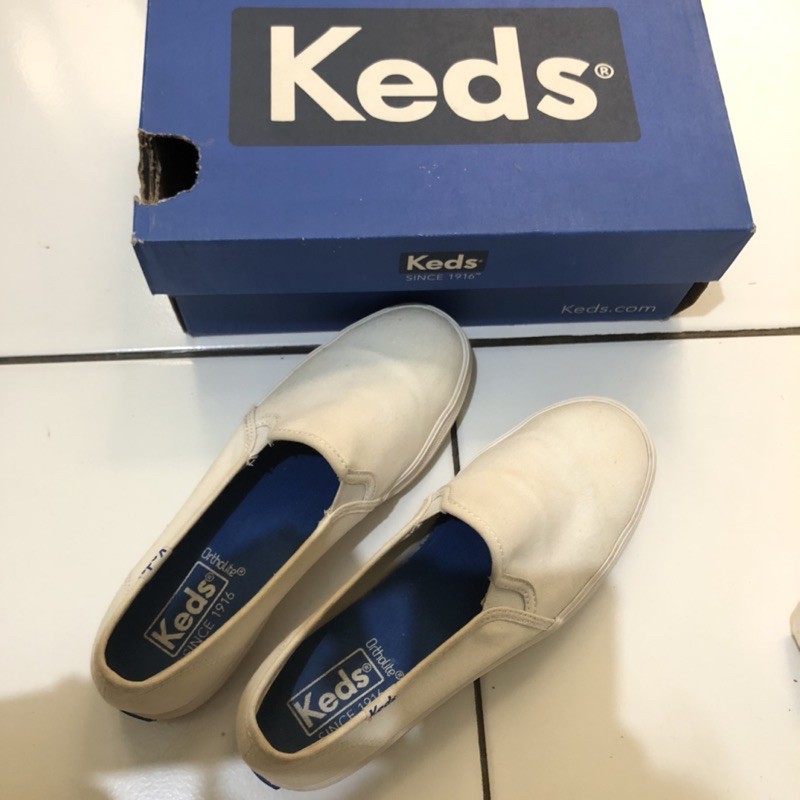 Keds Shoes sepatu slip on putih white