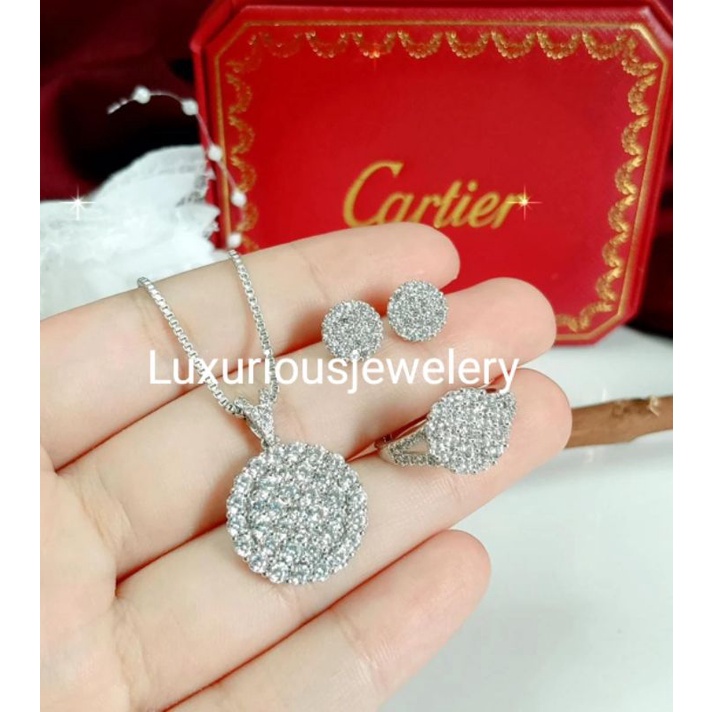 Luxuriousjewelery- Perhiasan satu set Replika Berlian Eropa