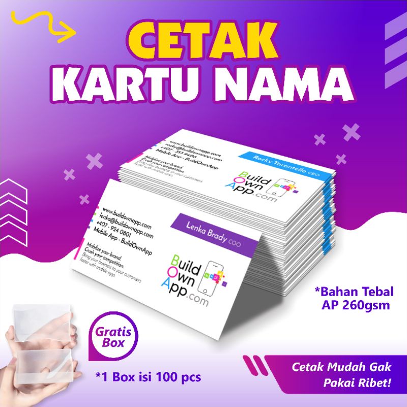 

Cetak KARTU NAMA Free Box (Isi 100pcs)