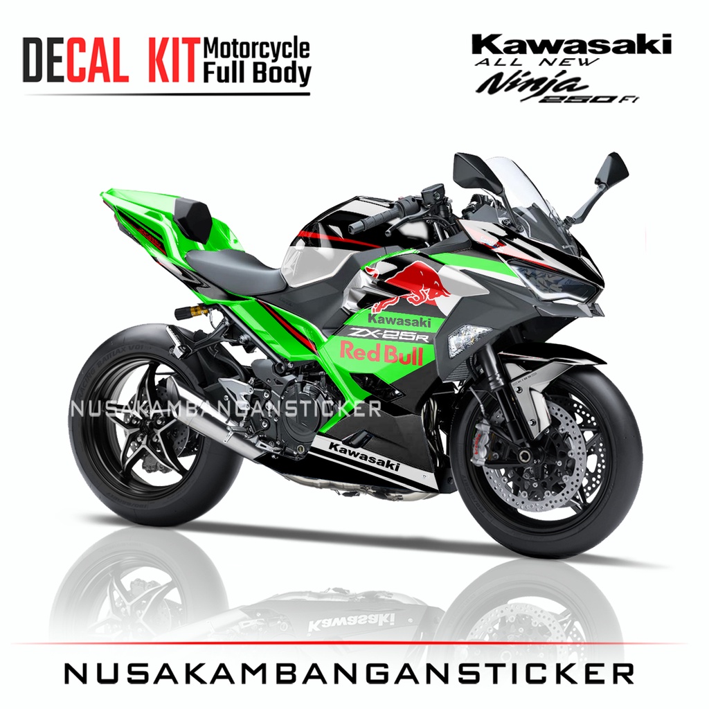Stiker All New Ninja 250 Fi 2018 BANTENG HIJAU 05