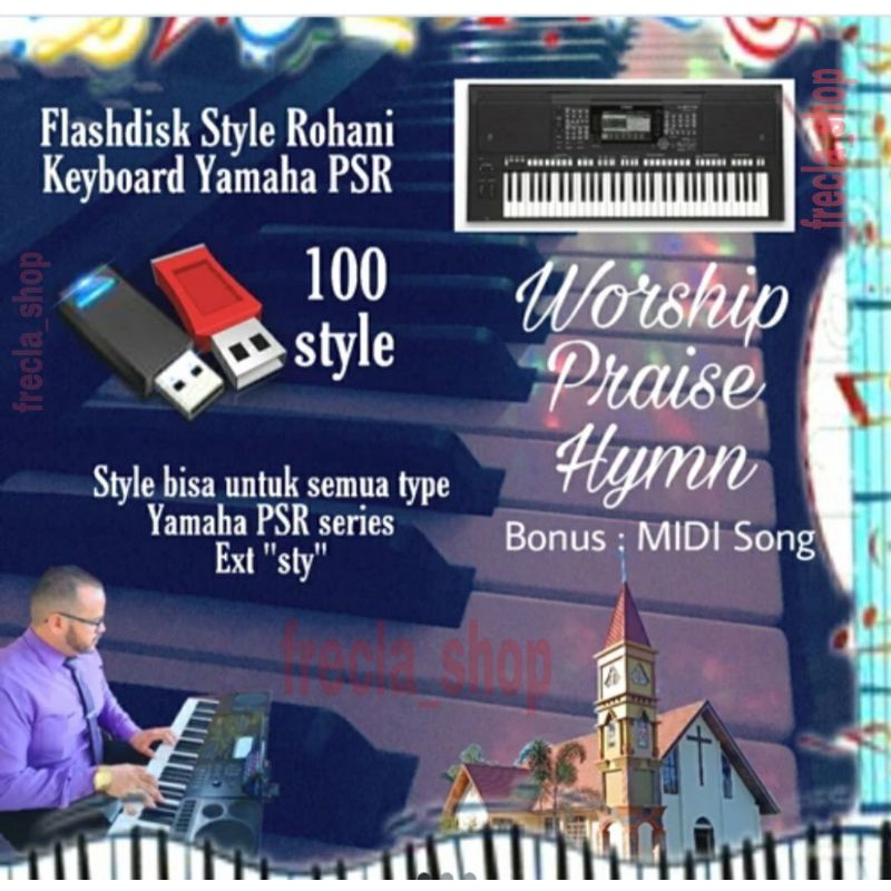 Flashdisk USB Style Rohani Keyboard Yamaha PSR type S
