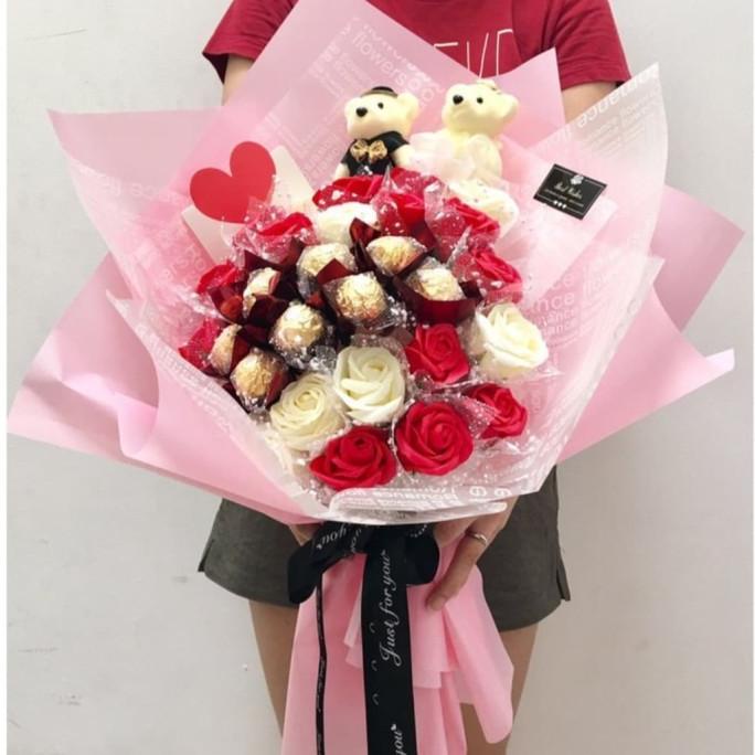 

BUNGA BUKET VALENTINE COKLAT FERRERO ROCHER KADO VALENTINE SPESIAL DG654EAFVD