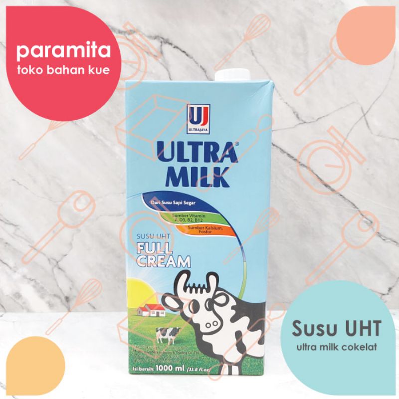 Ultra Milk Susu UHT Fullcream / Cokelat 1 liter