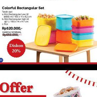 Colorful Rectangular Set