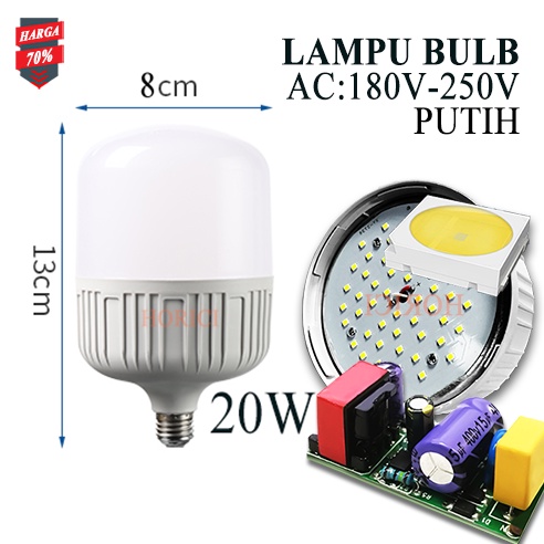 MURAH GROSIR LAMPU LED BOLA 85V-265V ADAPTOR 5W 10W 15W 20W 40W E27 Lampu LED Bohlam