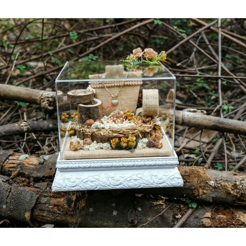 Hantaran Rustic Set Perhiasan Fiber Akrilik