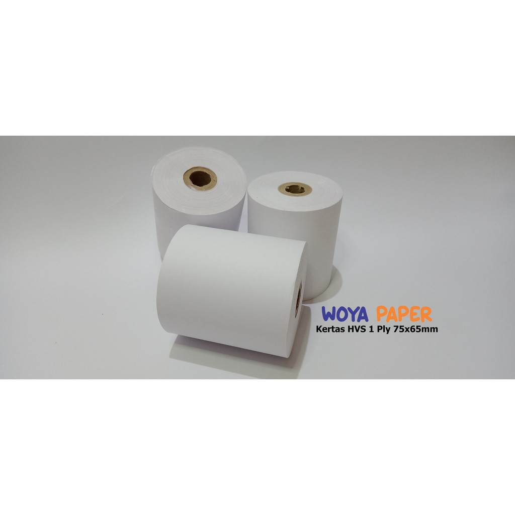 

WOYA Kertas Kasir Struk Paper Roll HVS 1ply 75x65mm POS Printer Dot Matrix 1 ply 75 x 65 mm 75mm 75x65 mm
