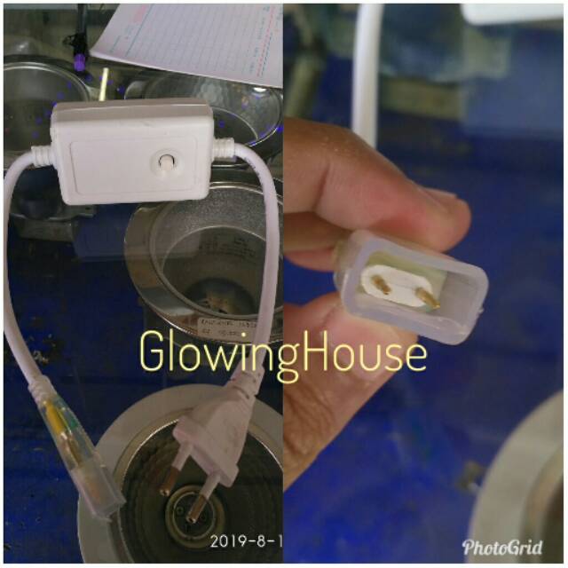 Socket modul adaptor led strip lampu selang 8 mode 2 pin socket soket kedap kedip