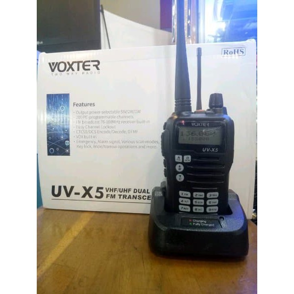 Voxter UV-X5 Handie Talkie Dualband Ori Baru Garansi 1thn UVX5 HT