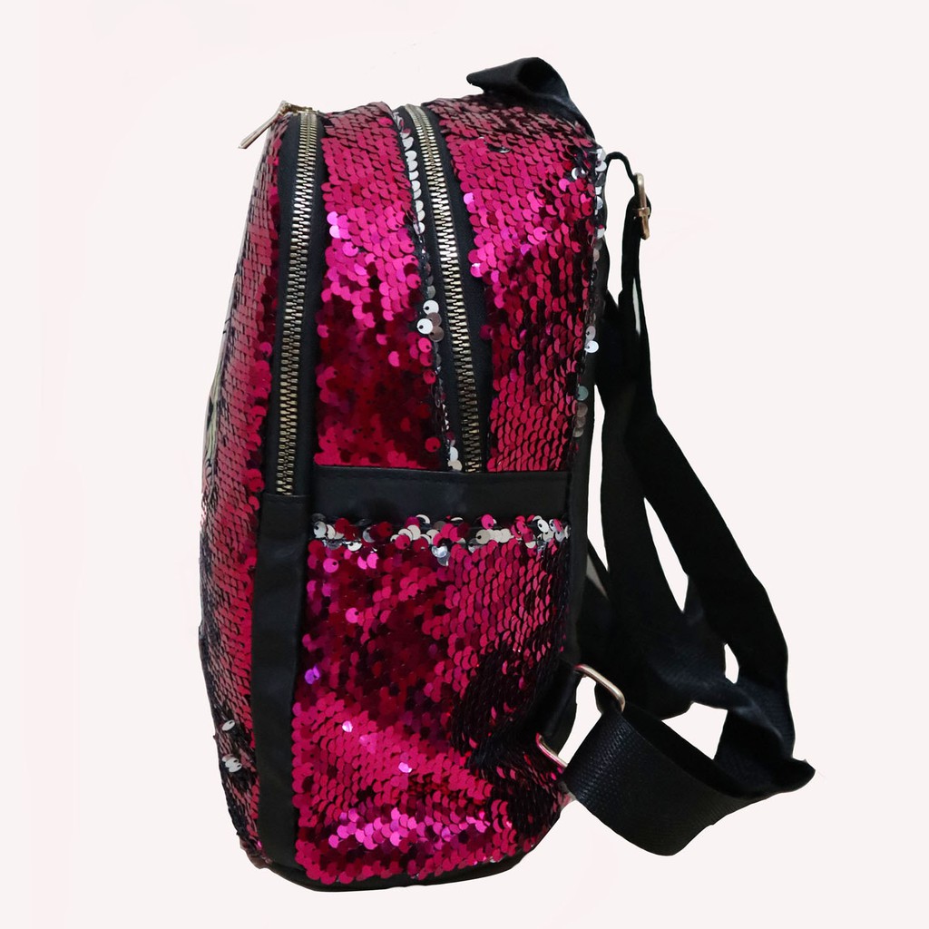 Tas LOL USAP Ransel Anak Sekolah Perempuan Sequin Lucu Import