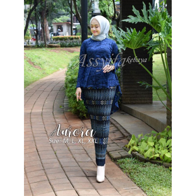 Set kebaya modern aurora brokat pinguin 6/ kebaya wisuda / kebaya muslim/ kebaya perpisahan