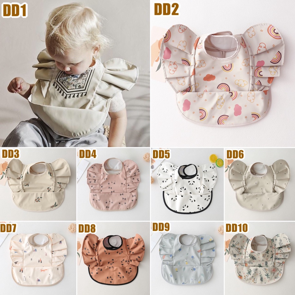 BIB BAYI BAJU BLW  / BABY SILICONE CELEMEK MAKAN MPASI / SLABBER / TATAKAN AIR LIUR DQIN DD catalog