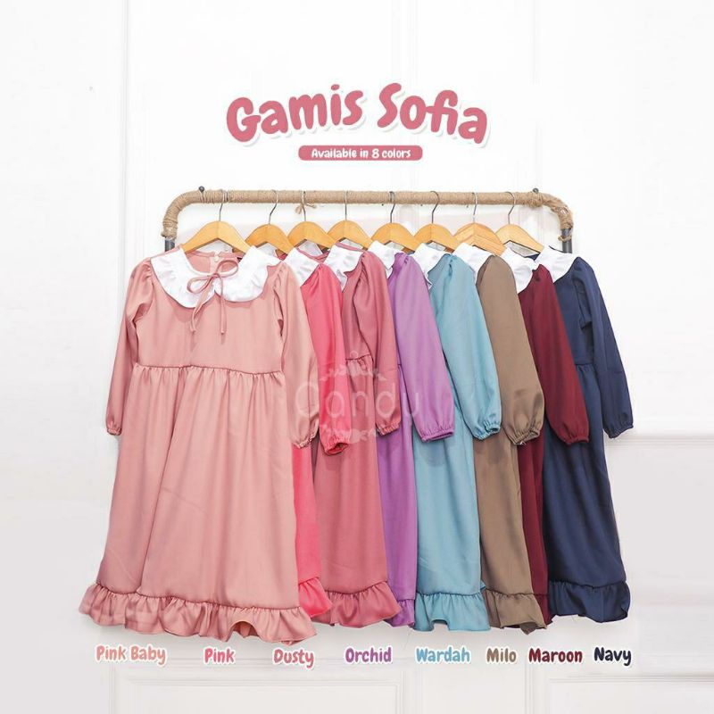 Gamis anak 2-5Th/Gamis sofia by candy/Gamis anak murah/Gamis anak premium