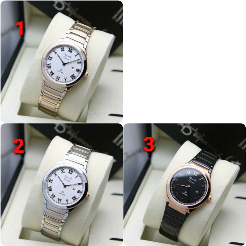 ORIGINAL GARANSI RESMI JAM TANGAN WANITA ALEXANDRE CHRISTIE CEWEK RANTAI ALEXANDER CRISTIE AC 8538