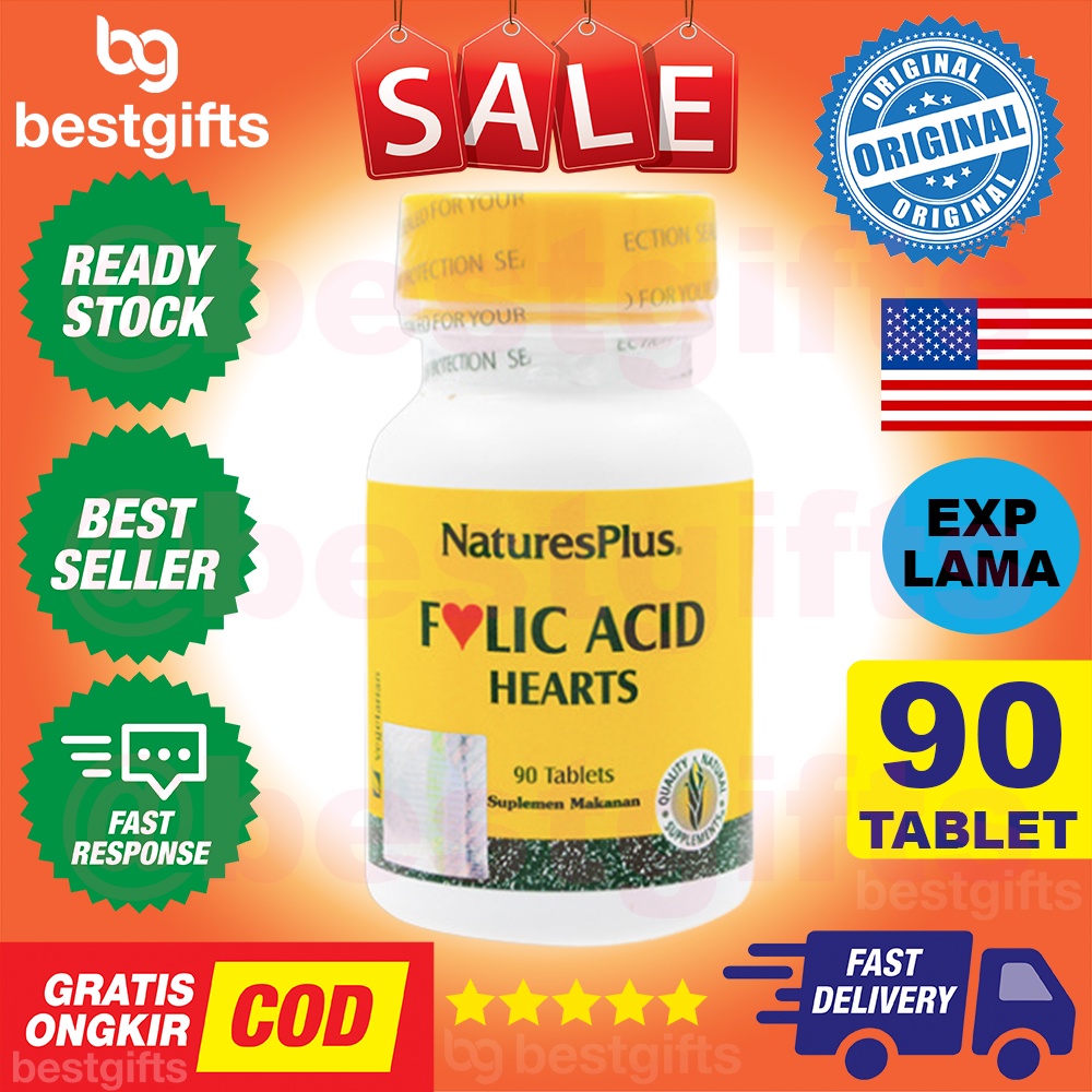 NATURE'S NATURES NATURE PLUS FOLIC ACID HEARTS VITAMIN B12 B6 KESEHATAN JANTUNG PENCERNAAN 90 TABLET