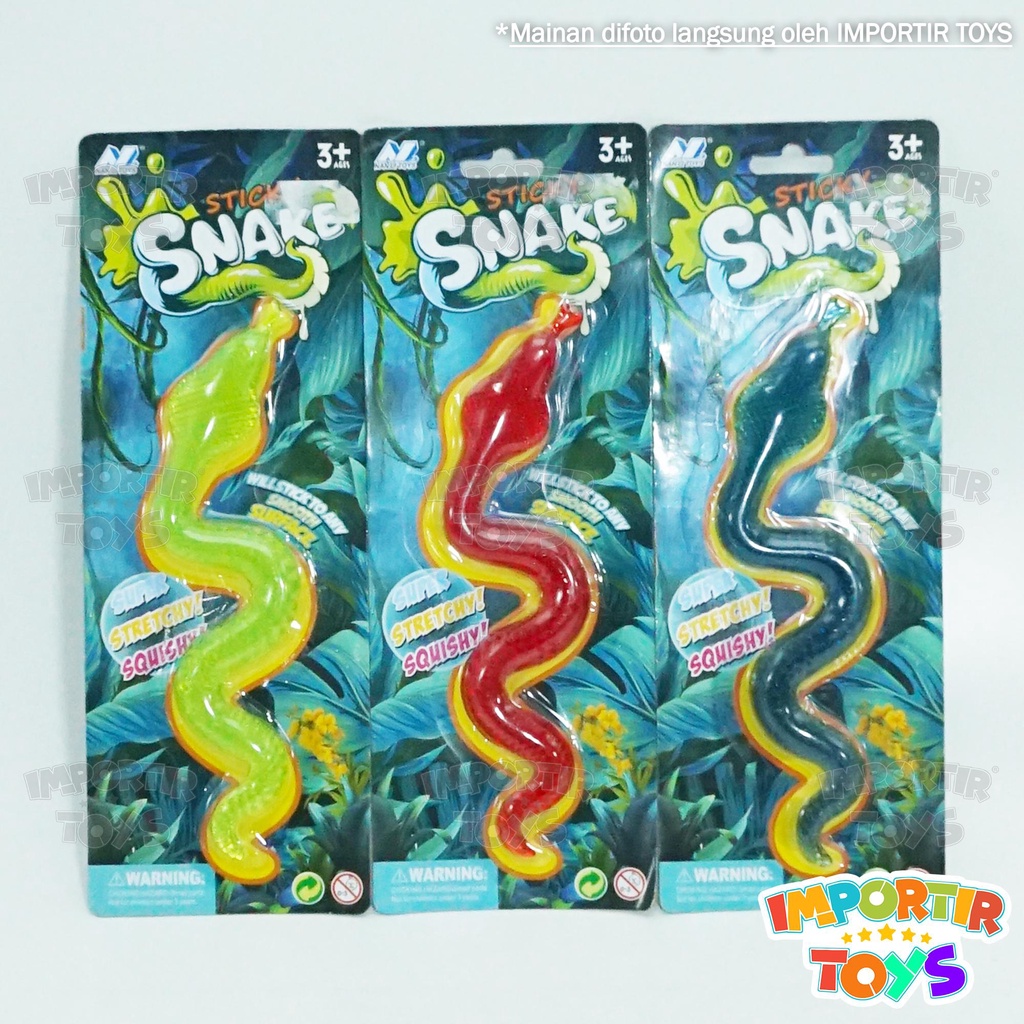 Mainan Anak Ular Sticky Snake Penghilang Stress Kualitas Import