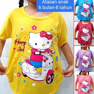 Kaos Anak perempuan 6 bulan-8 tahun oblong atasan pakaian baju cewek murah kity vespa grosir