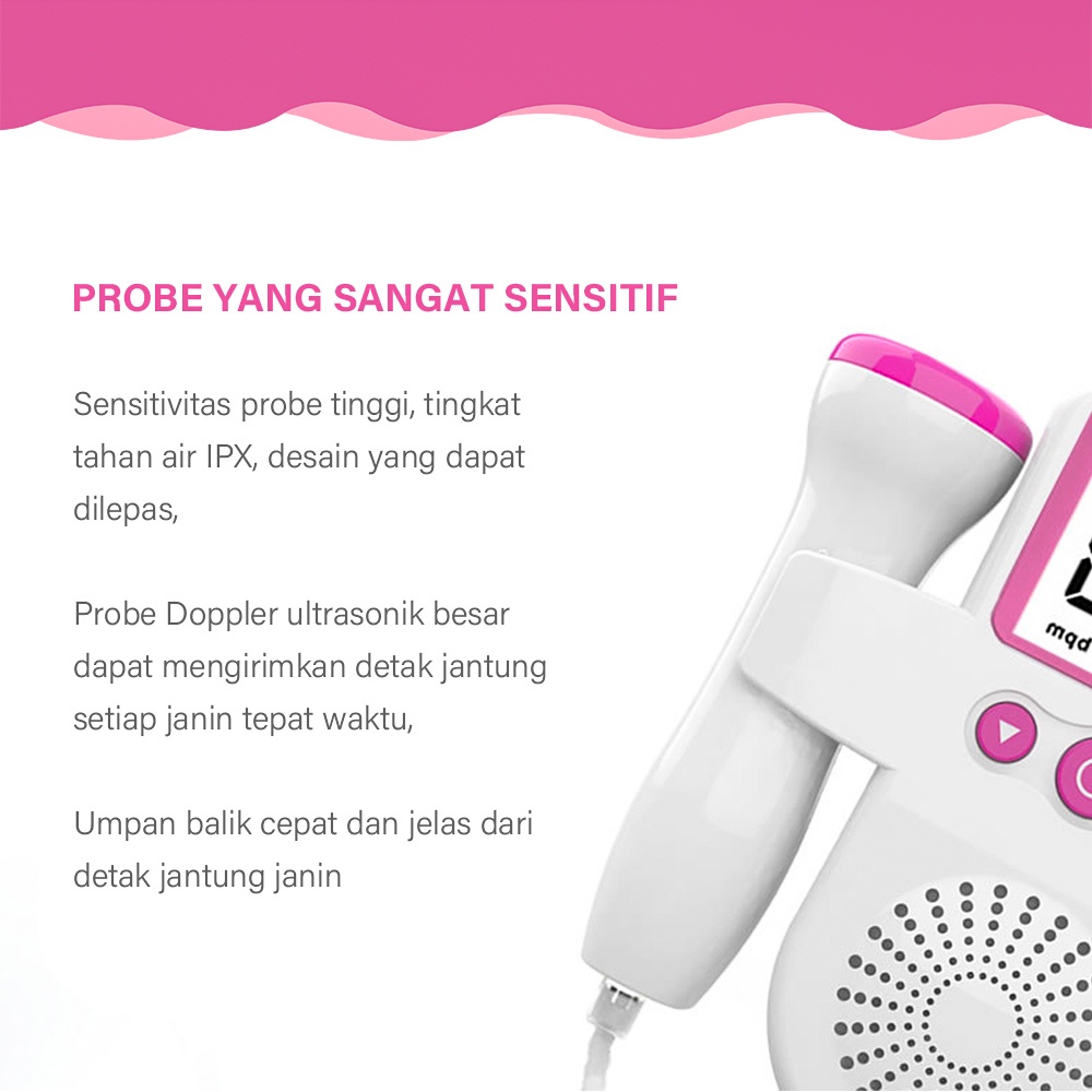 MOMO Doppler Fetal Alat deteksi datak janin dopler portabel Heart Monitor Alat Pendeteksi Denyut Jantung Janin