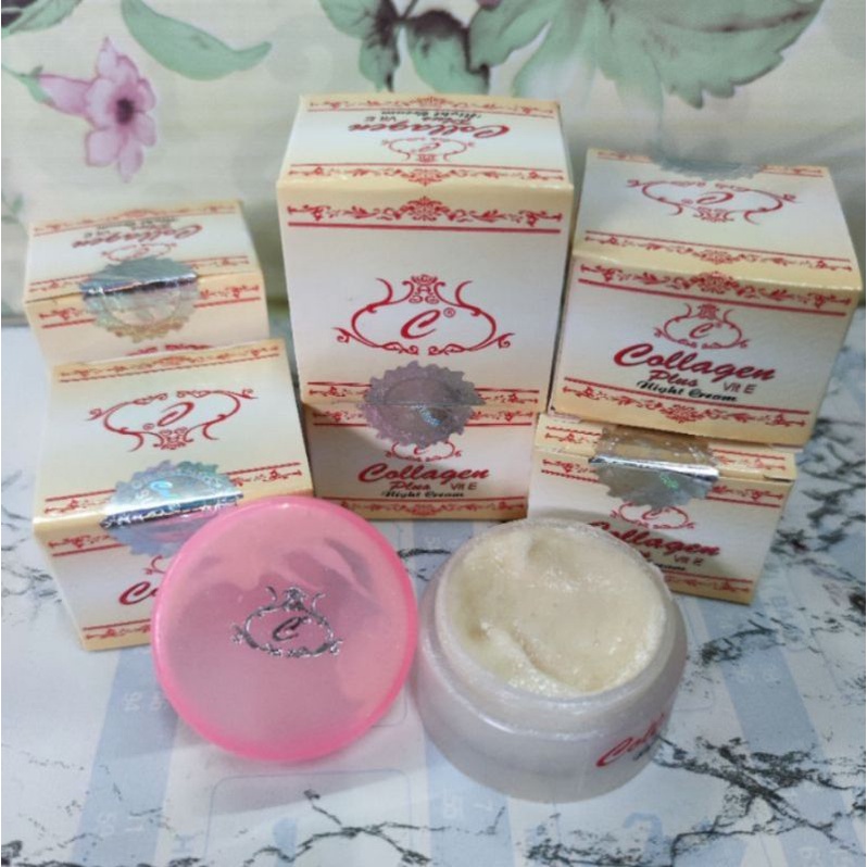 ( Eceran ) Cream Collagen Malam Holo Silver Original