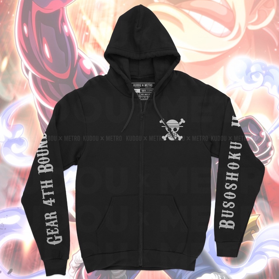 Jaket Luffy Gear 4th Black Anime Manga One Piece Premium Unisex